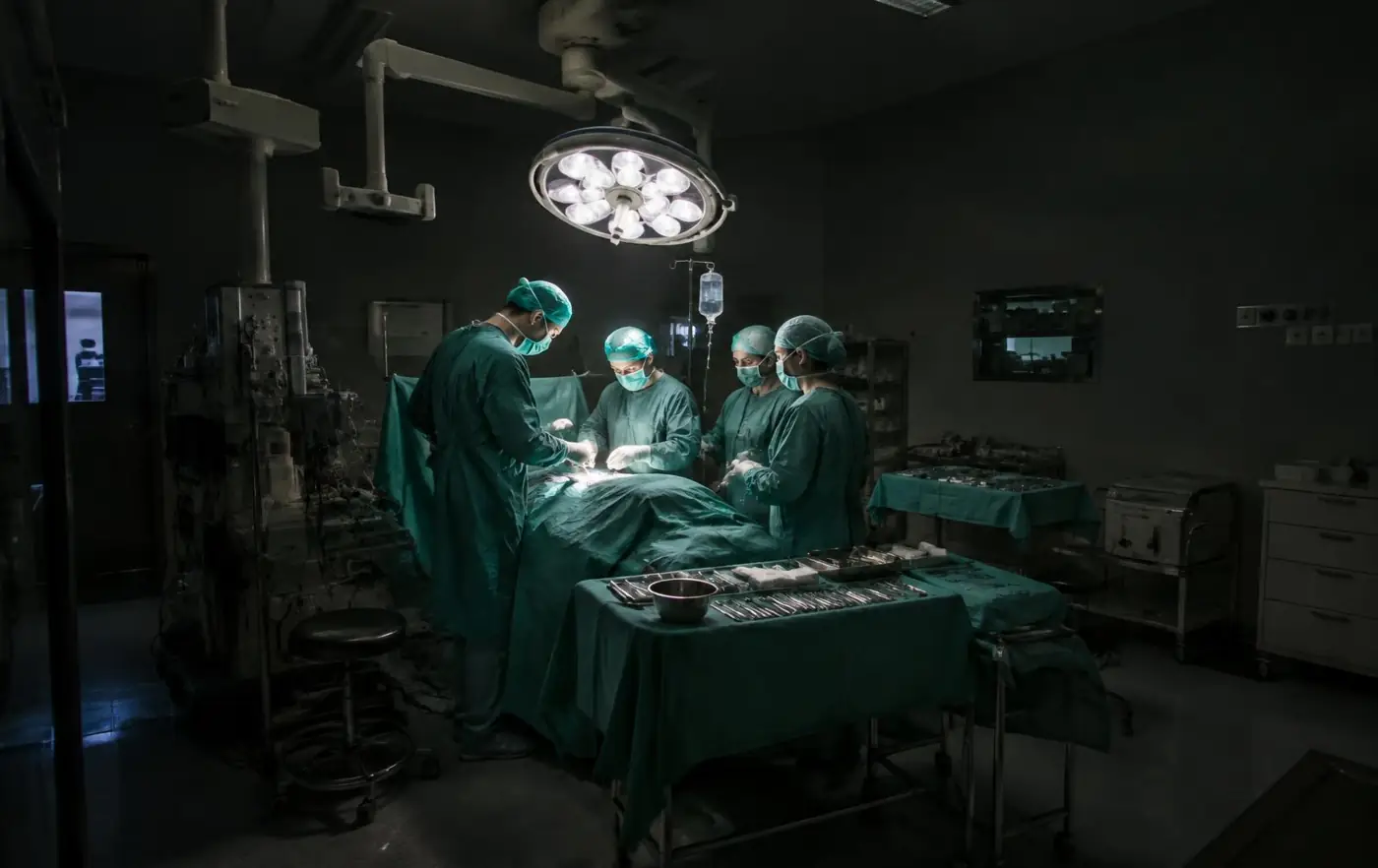 A volunteer surgical team at work